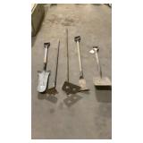 shovels and concrete tools
