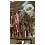 pallets of hardware, brackets, flat steel