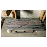 pallet of steel rods 54"L, 1/2"D