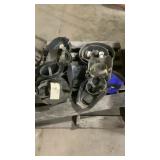 assortment of welding helmets