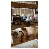 painting supplies, caulking guns, hydraulic fluid