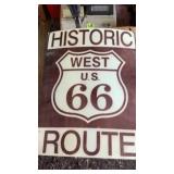 Metal sign Route 66, 24 x 18