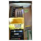 Chisel bit set, Tory key set, Craftsman metric