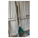 Leaf rake, pry bar, unknown aluminum piece