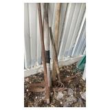 Picks, pry bar, fork