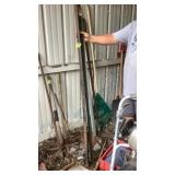 Steel fence posts and flat steel piece