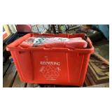 Tub of rags and life vest