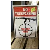 Metal sign 12" x 17"