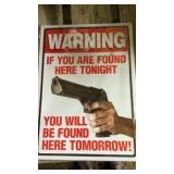 Metal sign 12" x 17"