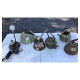 American Eagle, and copper Pots, Ape Lamp Broken