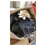 Pallet of cocktail goblets, stencil letters, misc