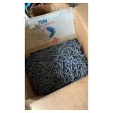 Assorted hardware: nails and lock nuts