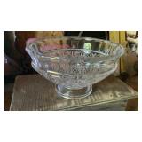 24 percent lead crystal bowl, 14" diameter x