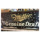 Miller Genuine Draft wall hanging, glass front