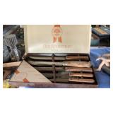 Cutlery set and humorous paperweight