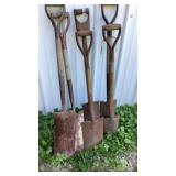 Square spade and other shovels