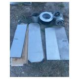 Stainless steel shelf & doors & stove pipe fitting