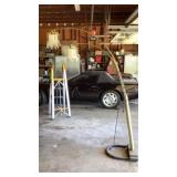 Brass/crystal floor lamp