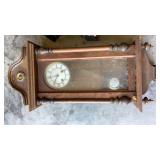 Mantel clock (missing legs)and wall clock