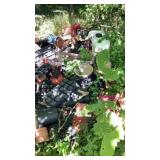 Flower pots, plant containers and round wood