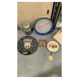 Tea Pot, Coors Light Tray, Michelob Mirror, Pump