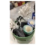 Bucket of banners (racing memorabilia), metal