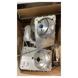 Ceiling light brackets, plumbers tape