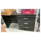 Black Desk 48w 16-1/2d, 3 drawers