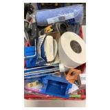 Soda flat with drywall tape, electrical boxes,