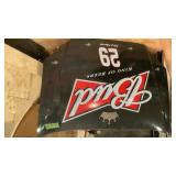 NASCAR metal sign, hood shaped