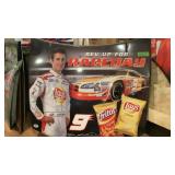 NASCAR metal sign, hood shaped