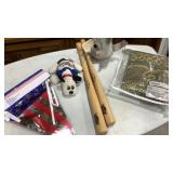 Misc blankets, NASCAR throw, valance, Louisville