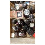 Avon bottles, chess pieces and car