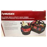 Husky tool bag and utility sack combo, NIB