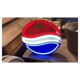 Pepsi sign, lights up