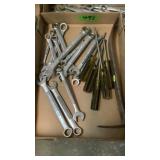 Assortment Of Wrenches, Pry bar, Screw Driver