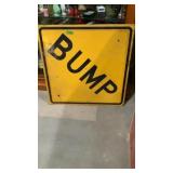 Vinyl Sign On Wood Bump