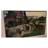 Coca-Cola and deer wall hanging