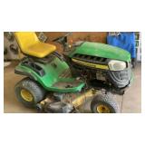 John Deere D140 hydrostatic mower, 48" deck