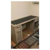 Desk 59" W x 23" D x 30" T MISSING TWO DRAWERS