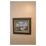 Pictures and Snow globe. Candles