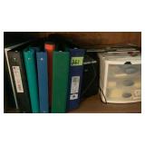 Contents of 2 shelfs only: organizer with post it