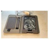 Kindle with cord and protective case