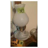 Pair Of Milk Glass Table Lamps