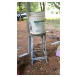 Metal stool and bucket