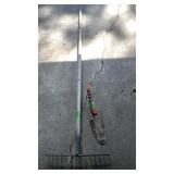 Garden rake and hand spade