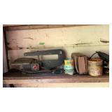 Contents of two shelves