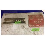 Small metal signs