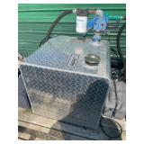 Transfer fuel tank w/ 12V pump, Diamond plate, 55