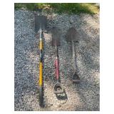 Spade, round point & square shovels,